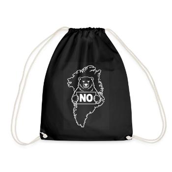 Greenland Is Not For Sale - Drawstring Bag - black - Front