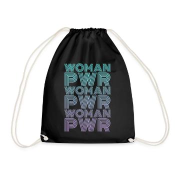 Woman Power Women's Rights - Drawstring Bag - black - Front