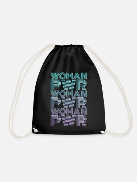 Woman Power Frauenrechte - Turnbeutel - Schwarz