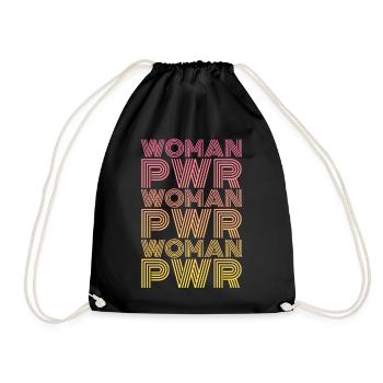 Woman Power - Drawstring Bag - black - Front