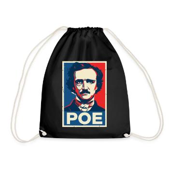 Affiche de portrait littéraire gothique - Sac de sport léger - noir - Devant
