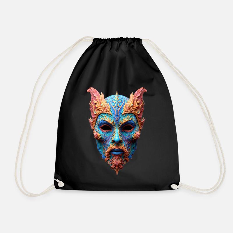 Norse God Odin - Drawstring Bag - black