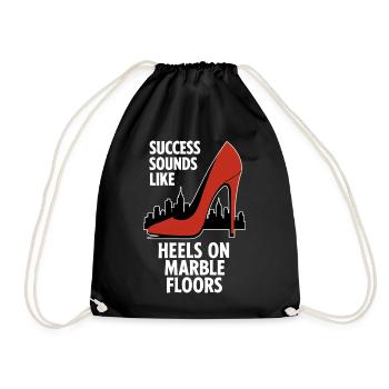 Success Sounds Like Heels - Business Skyline - Drawstring Bag - black - Front