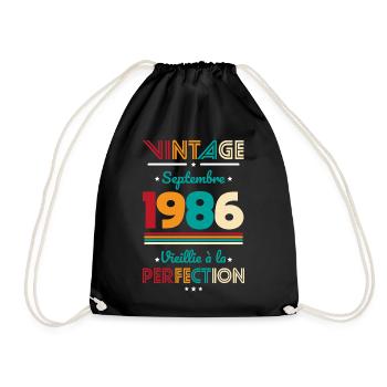 40-jähriges Jubiläum – Jahrgang – September 1986 - Turnbeutel - Schwarz - Vorne