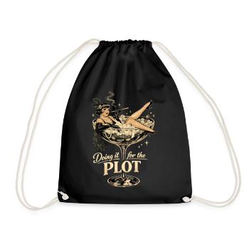 Doing it for the plot: Elegante Flapper-Frau - Turnbeutel - Schwarz - Vorne