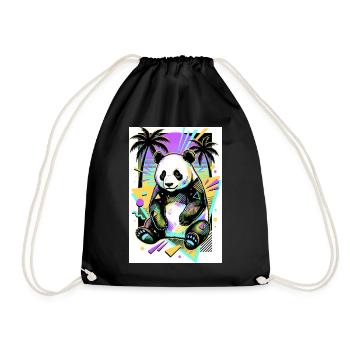 panda - Sac de sport léger - noir - Devant