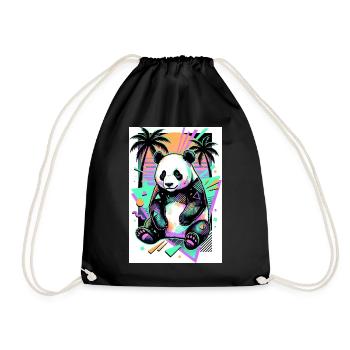panda - Sac de sport léger - noir - Devant