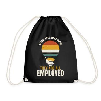 Beekeeping Nobody Here Needs Saving Employed Beeke - Drawstring Bag - black - Front
