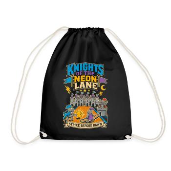 Knight Bowling Neon Lane - Drawstring Bag - black - Front