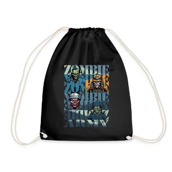 Zombie Army - Drawstring Bag - black - Front