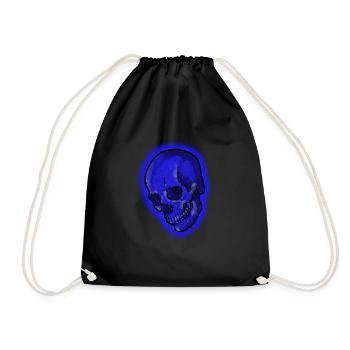 Blue Skull - Turnbeutel - Schwarz - Vorne