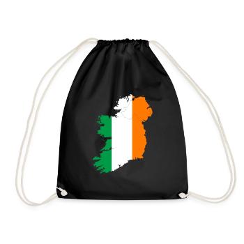 Ireland - Drawstring Bag - black - Front