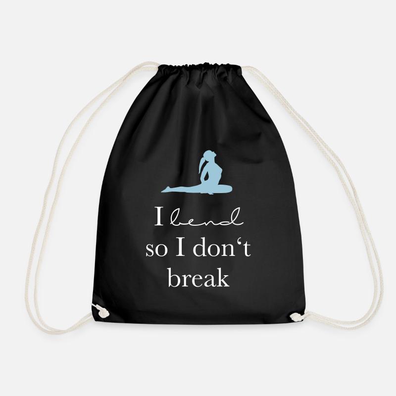 I bend so I don`t break - Turnbeutel - Schwarz