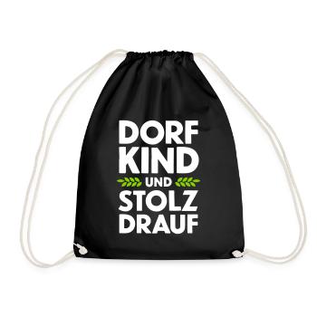 VILLAGE CHILD AND PROUD DRAUF - Drawstring Bag - black - Front