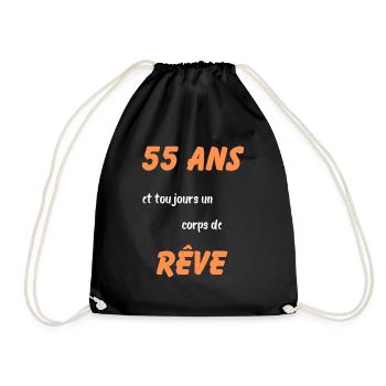 55 ans et toujours un corps de rêve - Sac de sport léger - noir - Devant
