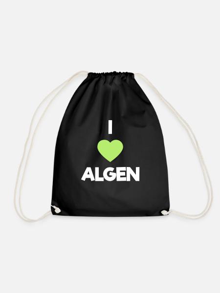 i love algen - Turnbeutel - Schwarz