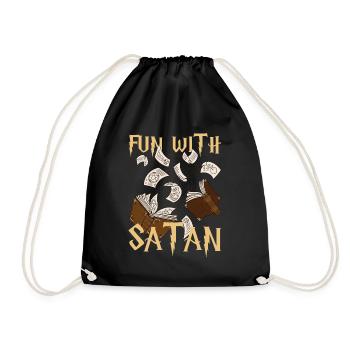 Satan occult Gothic Tarot Gift - Drawstring Bag - black - Front
