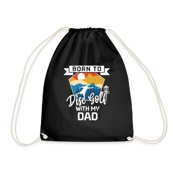 Né pour jouer au disc golf avec papa - Frisbee - Sac de sport léger - noir - Devant
