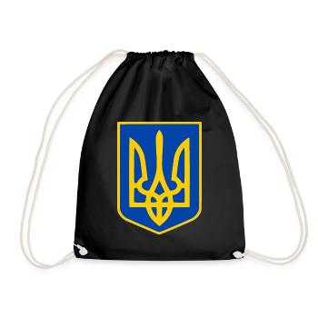 Ukraine - Drawstring Bag - black - Front