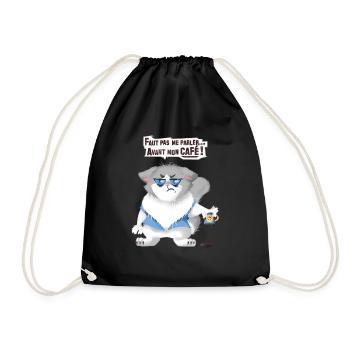 grumpy catcoffee - Sac de sport léger - noir - Devant