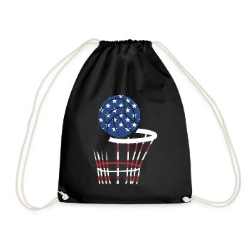 Sport Us Flag Netball - Turnbeutel - Schwarz - Vorne
