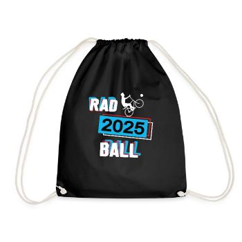 Radball 2025 Radballer Radballspieler Spieler - Turnbeutel - Schwarz - Vorne