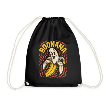 Funny Boonana Ghost Banana - Drawstring Bag - black - Front
