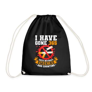 Cigarette smoking addiction - Drawstring Bag - black - Front