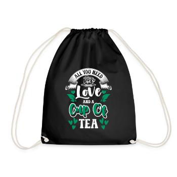 Tea Drinkers Cozy Tea Lovers Teas - Drawstring Bag - black - Front