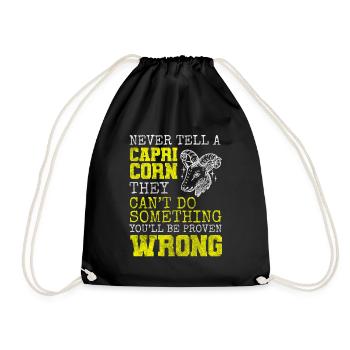 Capricorn Zodiac Sign Ambition - Drawstring Bag - black - Front