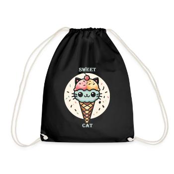 Kitty Cone Delight - Turnbeutel - Schwarz - Vorne