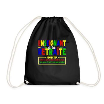 Prof retraite humour cadeau enseignant - Sac de sport léger - noir - Devant