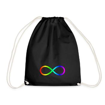 Lemniscate Rainbow Géométrie sacrée - Sac de sport léger - noir - Devant