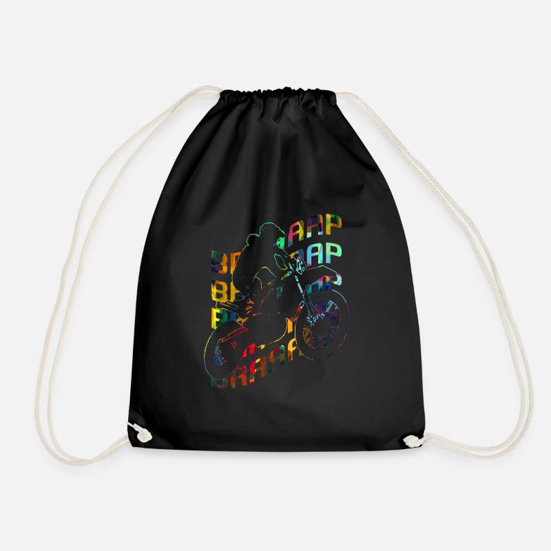 Motocross - Drawstring Bag - black
