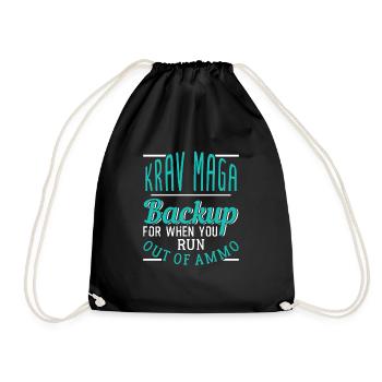 Krav Maga - Drawstring Bag - black - Front