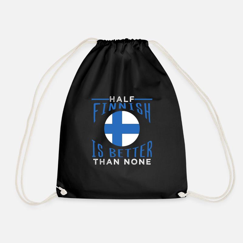 Finland - Drawstring Bag - black