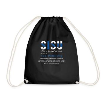 Finland - Drawstring Bag - black - Front