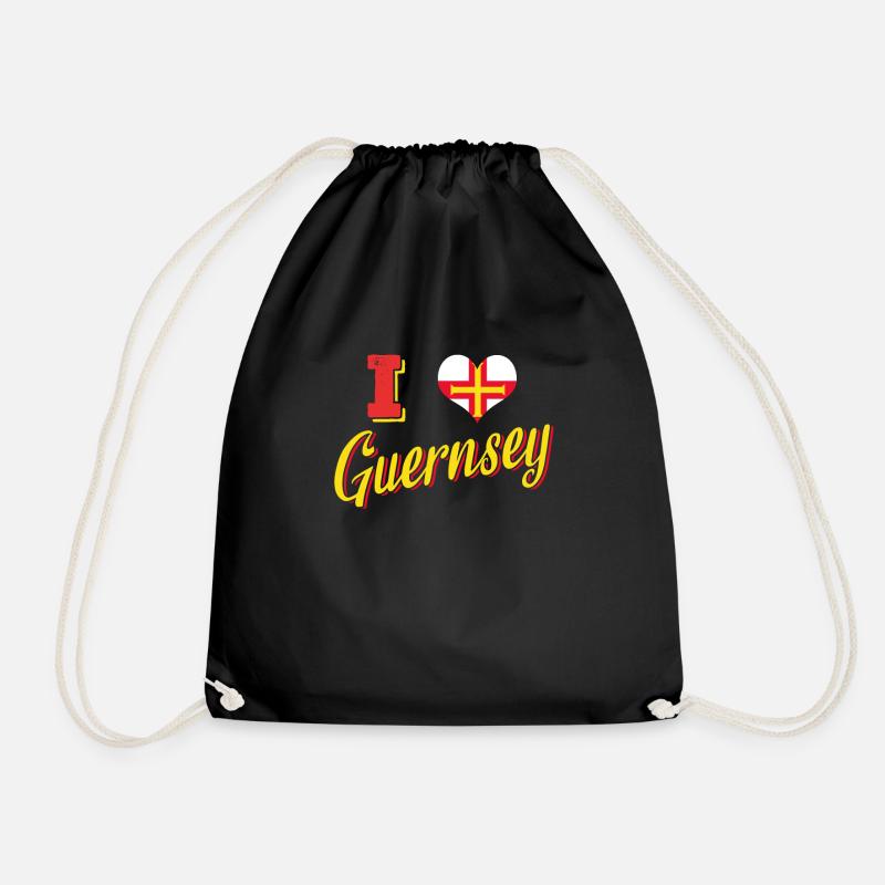 guernsey - Drawstring Bag - black