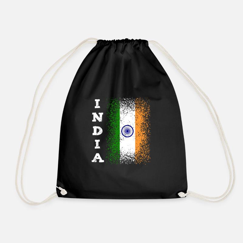 Drapeau inde - Sac de sport léger - noir