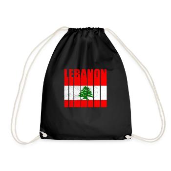 Lebanon - Drawstring Bag - black - Front