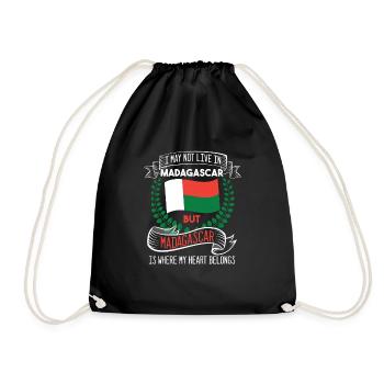 Madagascar - Drawstring Bag - black - Front