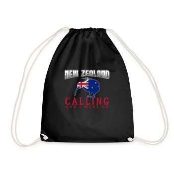nouvelle-Zélande - Sac de sport léger - noir - Devant