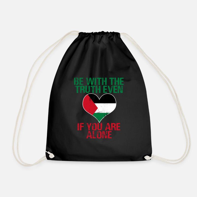 Palestine - Drawstring Bag - black