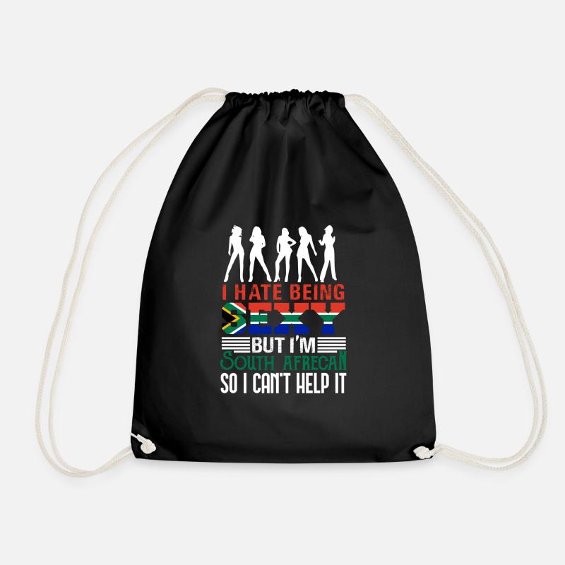 South Africa - Drawstring Bag - black