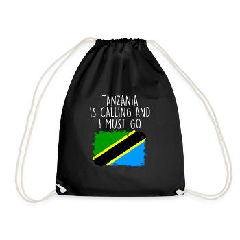 Tanzania - Drawstring Bag - black - Front