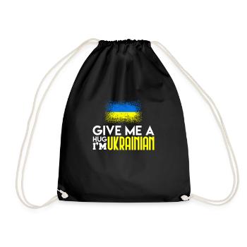 Ukraine - Drawstring Bag - black - Front