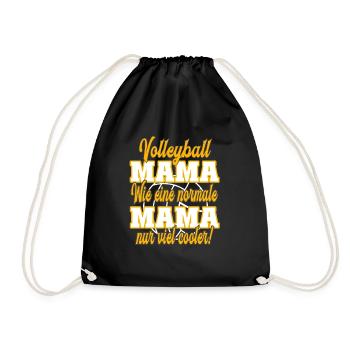Volleyball Mama wie ein normale Mama nur cooler - Turnbeutel - Schwarz - Vorne