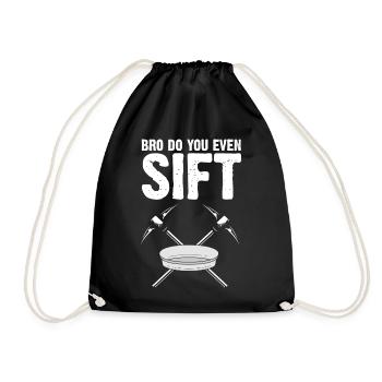 Gold Diggers Panning Gold Gold Mining Designs - Drawstring Bag - black - Front