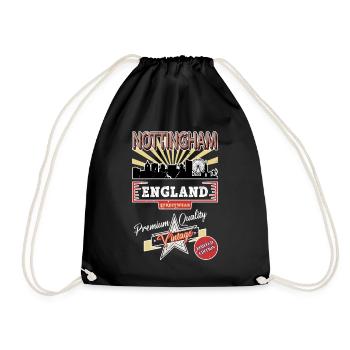 Nottingham Angleterre UK City Skyline Vintage Rétro - Sac de sport léger - noir - Devant