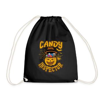 Design drôle d’Halloween - Candy Inspector - Sac de sport léger - noir - Devant